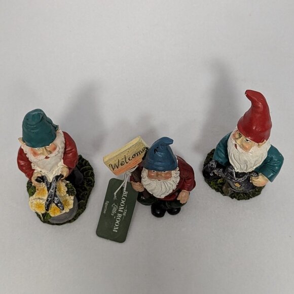 Bloom Room Littles Gnomes Lot of 3 Gnomes JoAnn Fabrics Midwest Designs 2016 - Picture 5 of 7